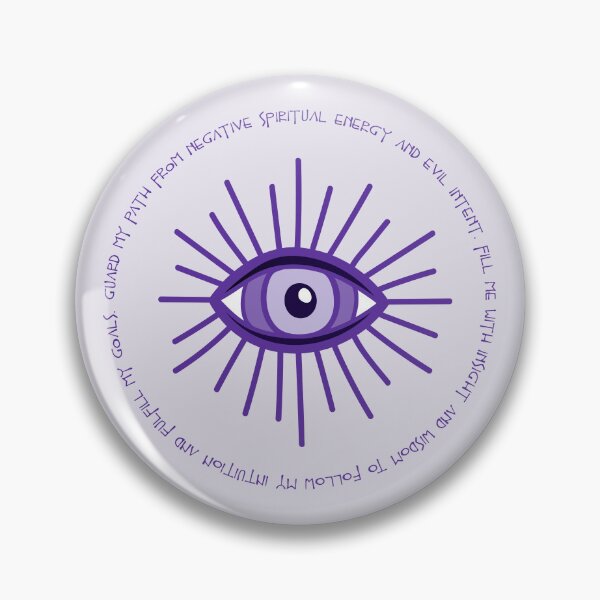 Item preview, Evil Eye Mantra for Wisdom and Intuition - Purple Eye designed and sold by TheThankfulTyne.