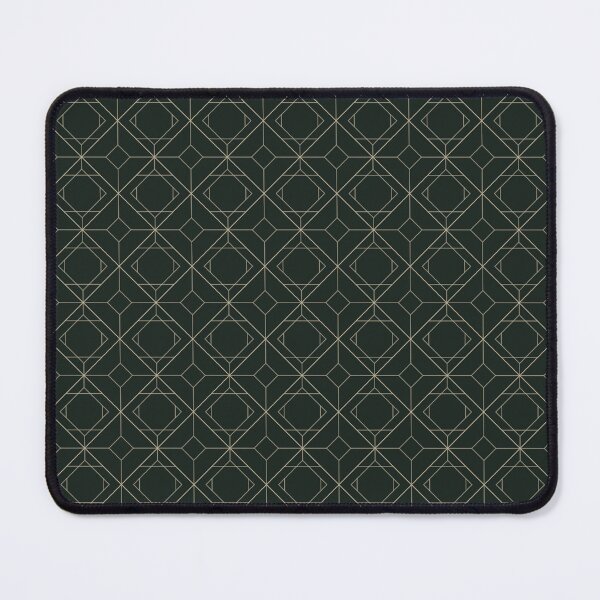Item preview, Dark green geometric pattern, luxury abstract architectural design, modern interior style designed and sold by Aurum-design.