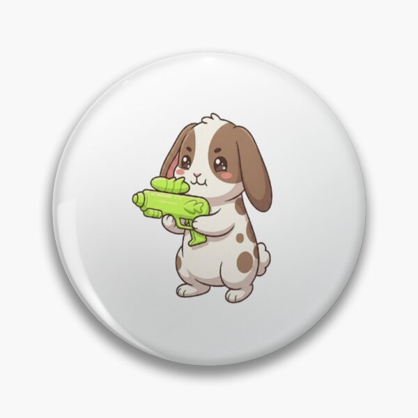 Item preview, Cute Bunny Holding Water Gun designed and sold by Ella_Sketch.