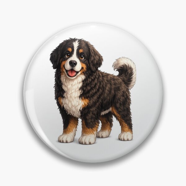 Item preview, Cute Bernese Mountain Dog Puppy Illustration  designed and sold by BackgroundND.