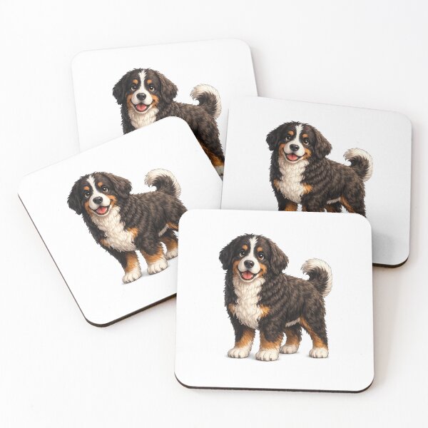 Item preview, Cute Bernese Mountain Dog Puppy Illustration  designed and sold by BackgroundND.