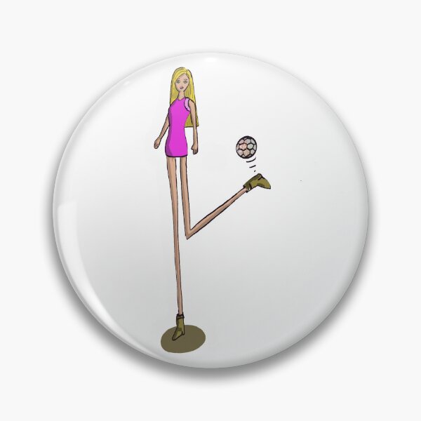 Item preview, Long Legged Barbie playing football designed and sold by SombreroDoodles.