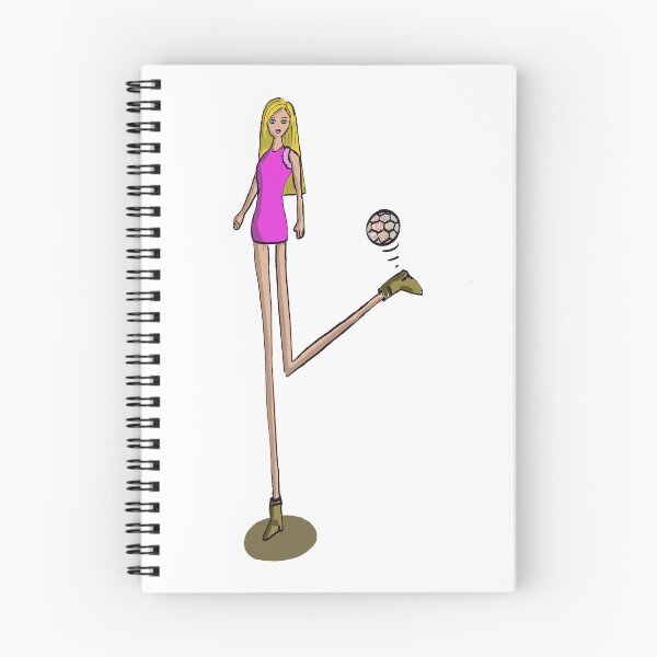 Item preview, Long Legged Barbie playing football designed and sold by SombreroDoodles.