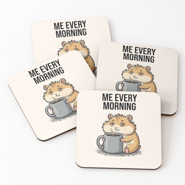 Item preview, Funny Squirrel Me Every Morning Shirt – Tired Coffee Squirrel Meme T-Shirt for Introverts designed and sold by ZyxDes.
