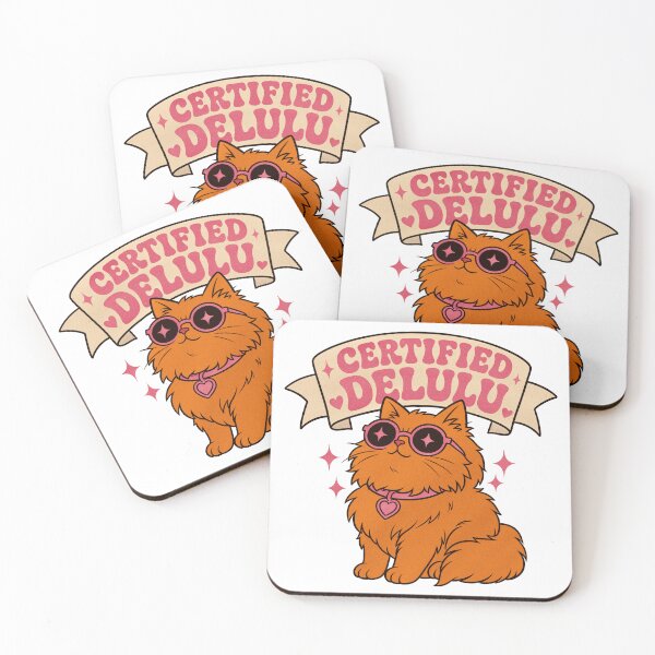 Item preview, Funny Retro Certified Delulu Orange Cat Graphic Illustration designed and sold by DiNata.