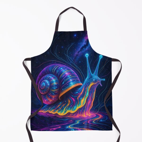Item preview, Cosmic Neon Snail Leaving a Rainbow Trail designed and sold by OneStepFromArt.