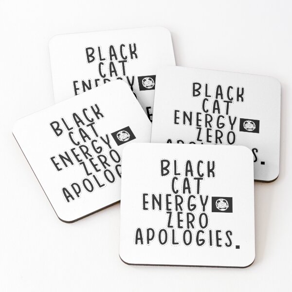 Item preview, Text Typography Black cat energy, zero apologies. Black Cat Lover designed and sold by Typetextstudio.