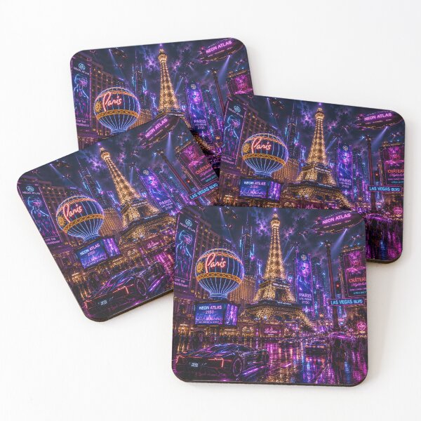 Item preview, Las Vegas 2150 Cyberpunk | Neon Atlas | Futuristic Neon Wall Art | Sci-Fi Cityscape designed and sold by NSAstore.