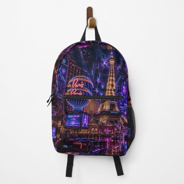 Item preview, Las Vegas 2150 Cyberpunk | Neon Atlas | Futuristic Neon Wall Art | Sci-Fi Cityscape designed and sold by NSAstore.