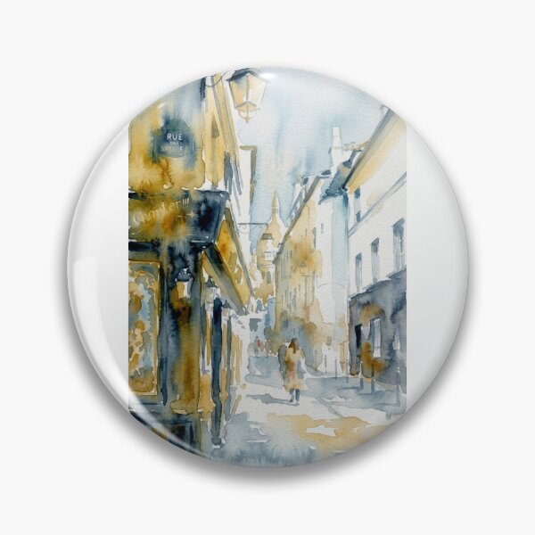 Item preview, Rue des Saules Montmartre Watercolor designed and sold by caracatita75.