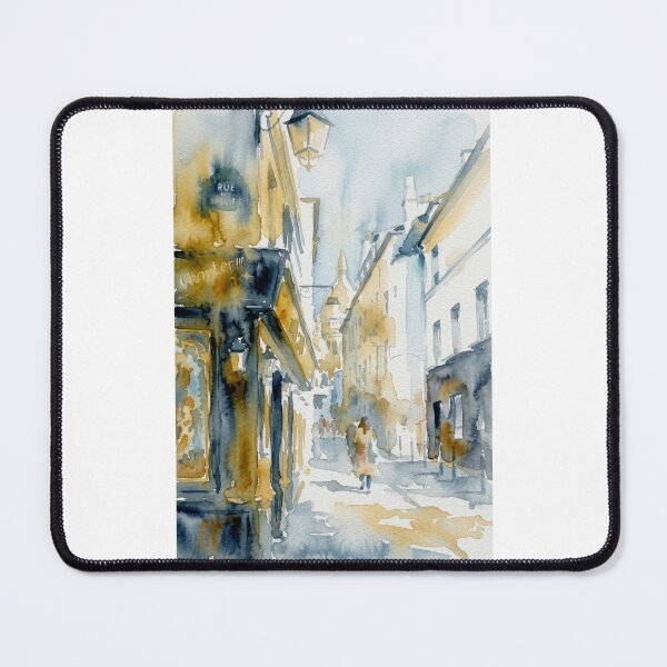 Item preview, Rue des Saules Montmartre Watercolor designed and sold by caracatita75.
