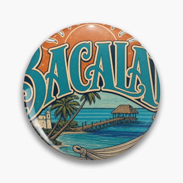 Item preview, Bacalar Mexico Ornate Vintage Travel Typography designed and sold by VisualArtsOasis.