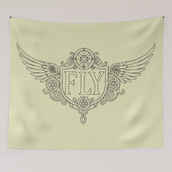 Item preview, F.L.Y. Logo Illustration - Phantasialand Flying Machine (Theme Park Fan Art) designed and sold by FoolishDreamers.