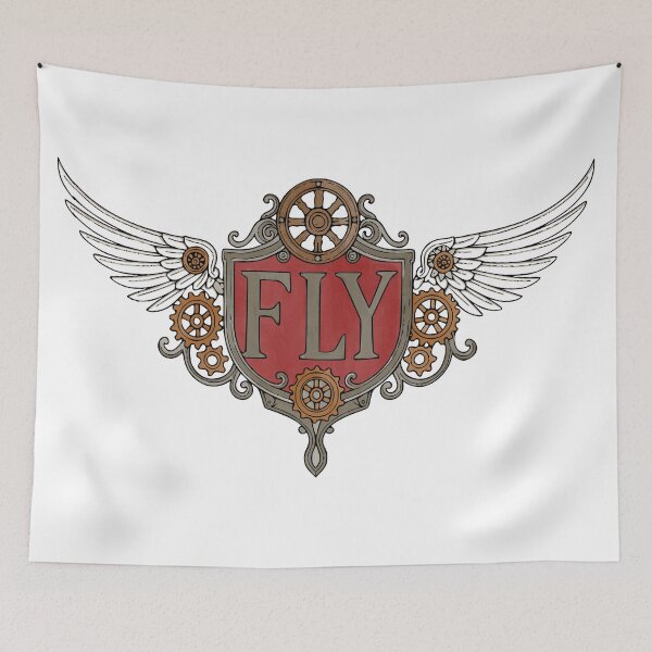 Item preview, F.L.Y. Logo Illustration - Phantasialand Flying Machine (Theme Park Fan Art) designed and sold by FoolishDreamers.