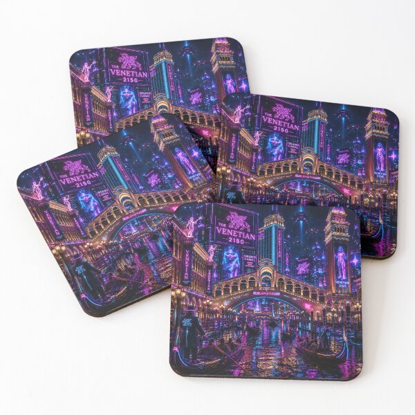 Item preview, Las Vegas 2150 Cyberpunk | Neon Atlas | Futuristic Neon Wall Art | Sci-Fi Cityscape designed and sold by NSAstore.