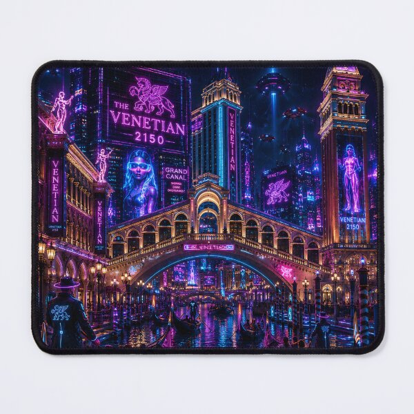 Item preview, Las Vegas 2150 Cyberpunk | Neon Atlas | Futuristic Neon Wall Art | Sci-Fi Cityscape designed and sold by NSAstore.