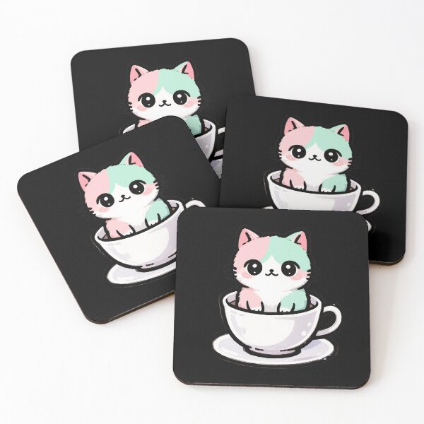 Item preview, Cute Pastel Kitten in a Coffee Cup | Kawaii Cat Lover T-Shirt designed and sold by Nuttajak.