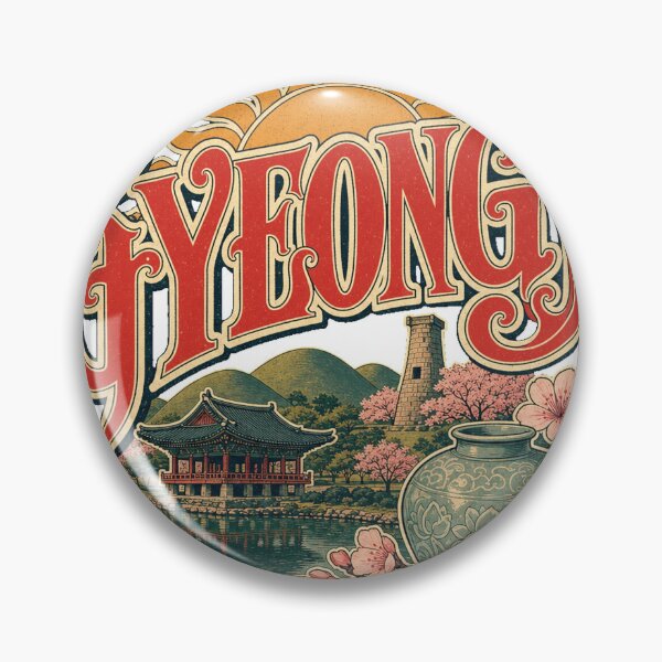 Item preview, Gyeongju South Korea Classic Hand Drawn Travel Emblem designed and sold by VisualArtsOasis.
