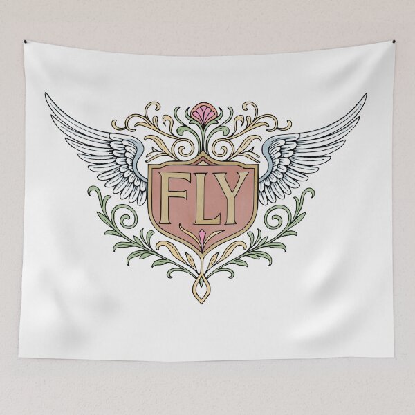 Item preview, F.L.Y. Logo Illustration - Phantasialand Flying Machine (Theme Park Fan Art) designed and sold by FoolishDreamers.