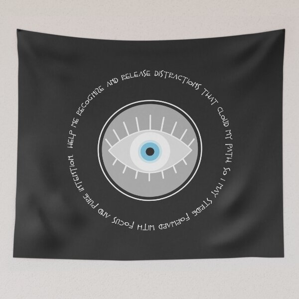 Item preview, Evil Eye Mantra for Clarity - White Eye designed and sold by TheThankfulTyne.