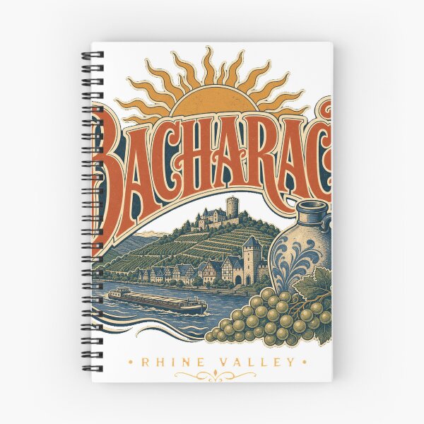 Item preview, Bacharach Germany Vintage Signwriting Travel Design designed and sold by VisualArtsOasis.