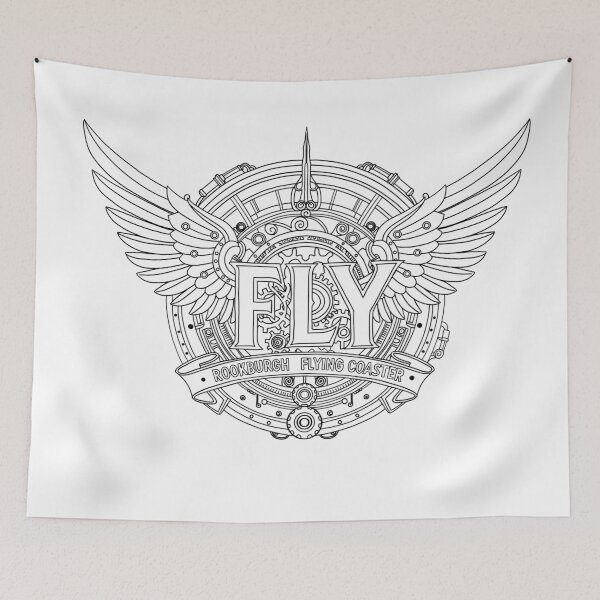 Item preview, F.L.Y. Logo Illustration - Phantasialand Flying Machine (Theme Park Fan Art) designed and sold by FoolishDreamers.
