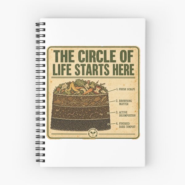 Item preview, The Circle of Life Starts Here Shirt, Retro Compost Science Poster Tee, Vintage Decomposition Chart Gift T-Shirt designed and sold by TshirtsLabs.