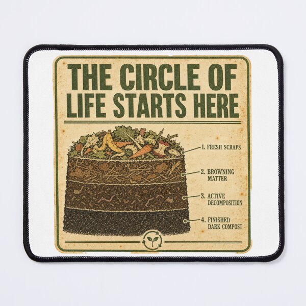 Item preview, The Circle of Life Starts Here Shirt, Retro Compost Science Poster Tee, Vintage Decomposition Chart Gift T-Shirt designed and sold by TshirtsLabs.