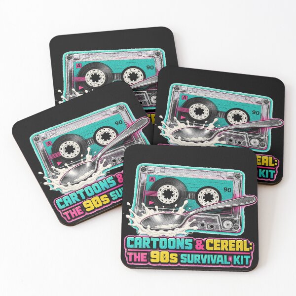 Item preview, Cartoons & Cereal 90s Survival Tee designed and sold by CerealBoxInk.