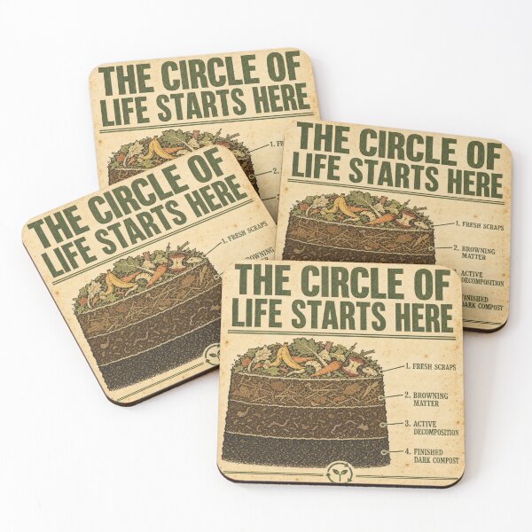 Item preview, The Circle of Life Starts Here Shirt, Retro Compost Science Poster Tee, Vintage Decomposition Chart Gift T-Shirt designed and sold by TshirtsLabs.