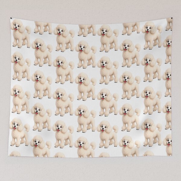 Item preview, Cute White Poodle Puppy Illustration  designed and sold by BackgroundND.
