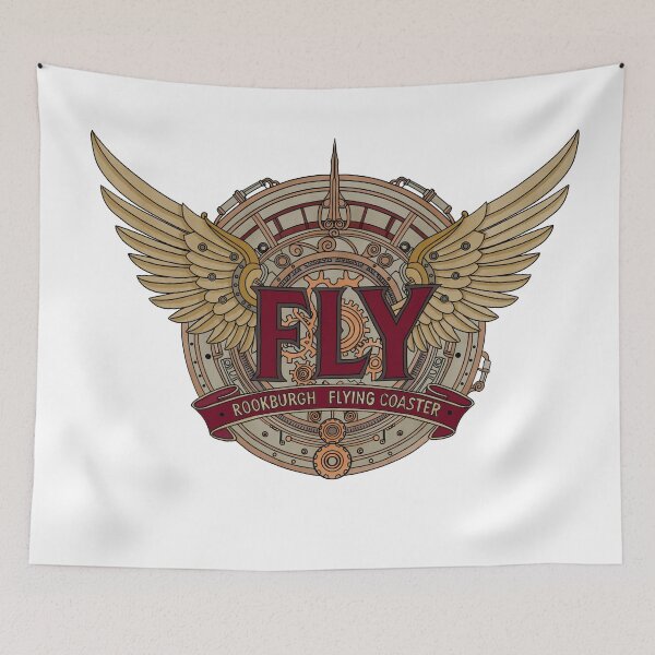 Item preview, F.L.Y. Logo Illustration - Phantasialand Flying Machine (Theme Park Fan Art) designed and sold by FoolishDreamers.