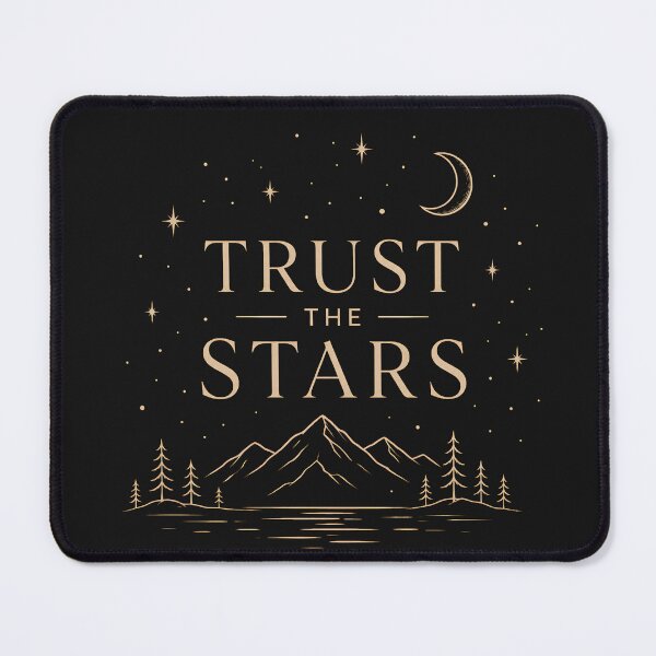 Item preview, Trust the Stars | Minimalist Celestial Mountain Design designed and sold by CalmMandala.