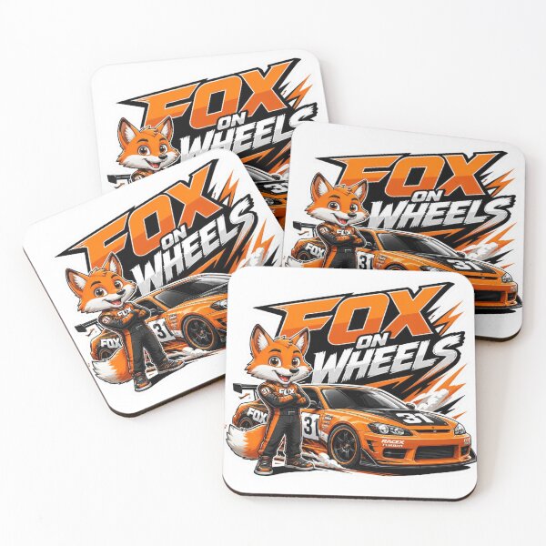 Item preview, Fox On Wheels Cute Racing Graphic PNG | Kawaii Sports Car Mascot Sticker | Colorful Streetwear Automotive Design designed and sold by Stylestickers55.