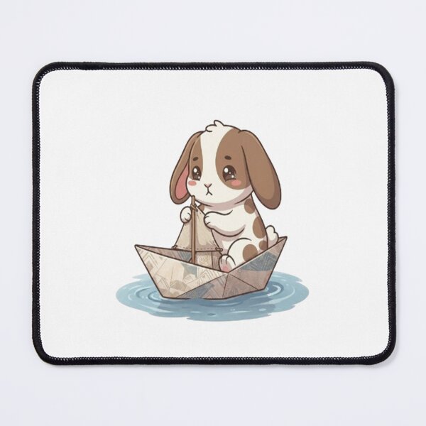 Item preview, Cute Bunny In Paper Boat designed and sold by Ella_Sketch.