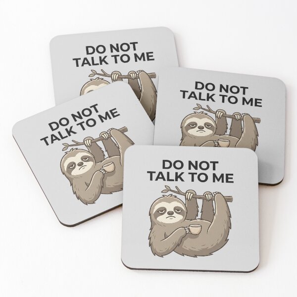Item preview, Funny Do Not Talk To Me Sloth Shirt Chaotic Introvert Meme Tee Gift for Lazy Animal Lovers Unisex Casual Top designed and sold by ZyxDes.