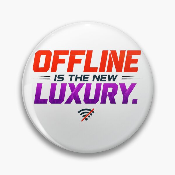 Item preview, Offline Is The New Luxury – Bold Minimalist Tech Typography T-Shirt designed and sold by PrintoraDesign.