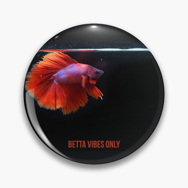 Item preview, Betta Vibes Only Fish Tank Quote designed and sold by CrestlineDesign.