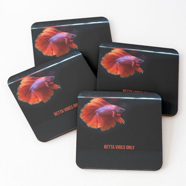 Item preview, Betta Vibes Only Fish Tank Quote designed and sold by CrestlineDesign.
