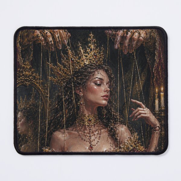 Item preview, Marionette Queen, a puppet on a string painting. designed and sold by GalleryKauffeld.