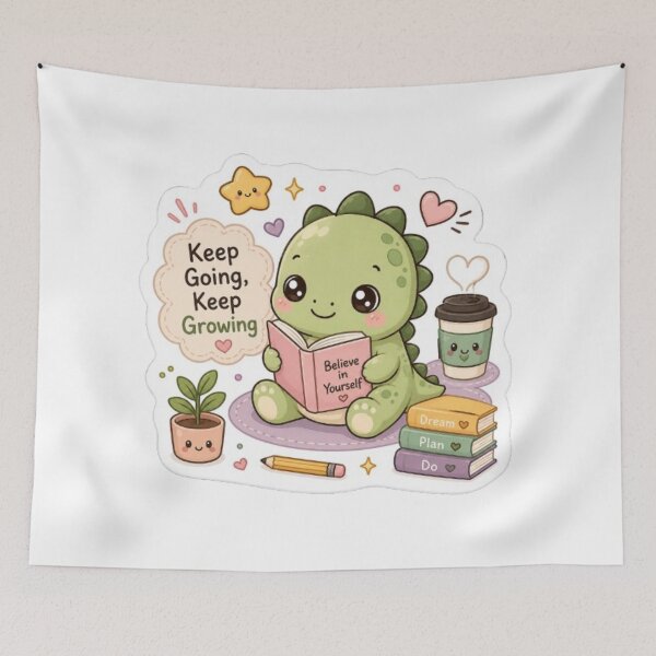 Item preview, Kawaii Little Crocodile Sticker – Be Brave Every Day | Cute Baby Crocodile designed and sold by Vegasstickers.