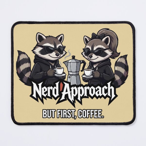 Item preview, Moka Pot Raccoon Couple, Italian Coffee Ritual designed and sold by NerdApproach.