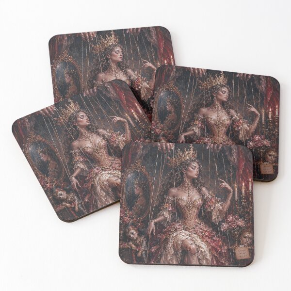 Item preview, Marionette Queen, a puppet on a string painting. designed and sold by GalleryKauffeld.