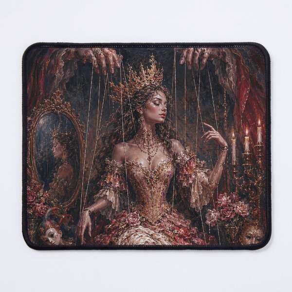 Item preview, Marionette Queen, a puppet on a string painting. designed and sold by GalleryKauffeld.