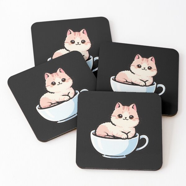 Item preview, Adorable Kitten in a Teacup | Cute Kawaii Cat Tee designed and sold by Nuttajak.