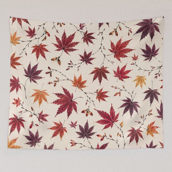 Item preview, Crimson Japanese Maple Autumn Pattern designed and sold by PurrfectWhisper.