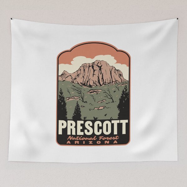Item preview, Granite Mountain Prescott National Forest Retro Poster designed and sold by HalpinDesign.