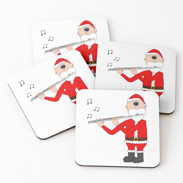 Item preview, Santa Playing Flute, Christmas Flautist Woodwind Musician designed and sold by doodlerob.