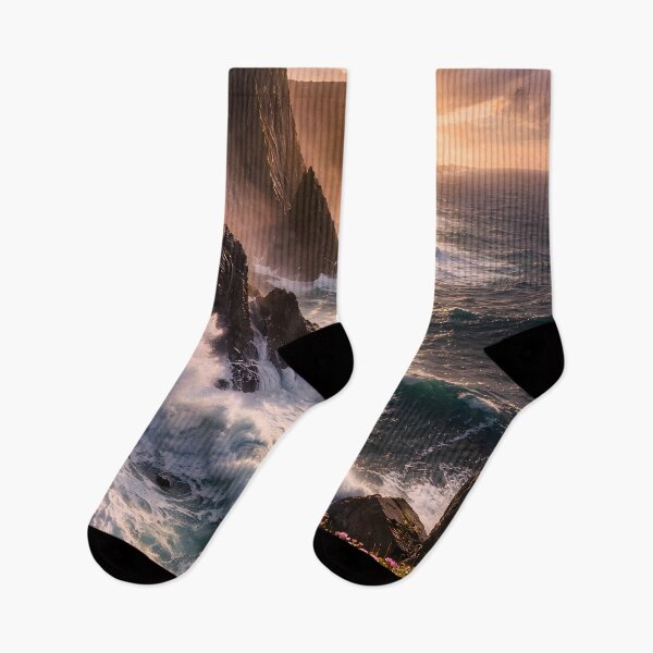 Item preview, Sunset Waves on Rocky Coast designed and sold by Yomere.