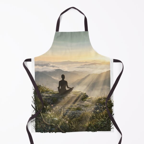 Item preview, Breath Between Mountains | Premium Mindfulness Mountain Illustration | Meditation Wall Art | Nature Yoga T-Shirt designed and sold by SAJ Design Studio.